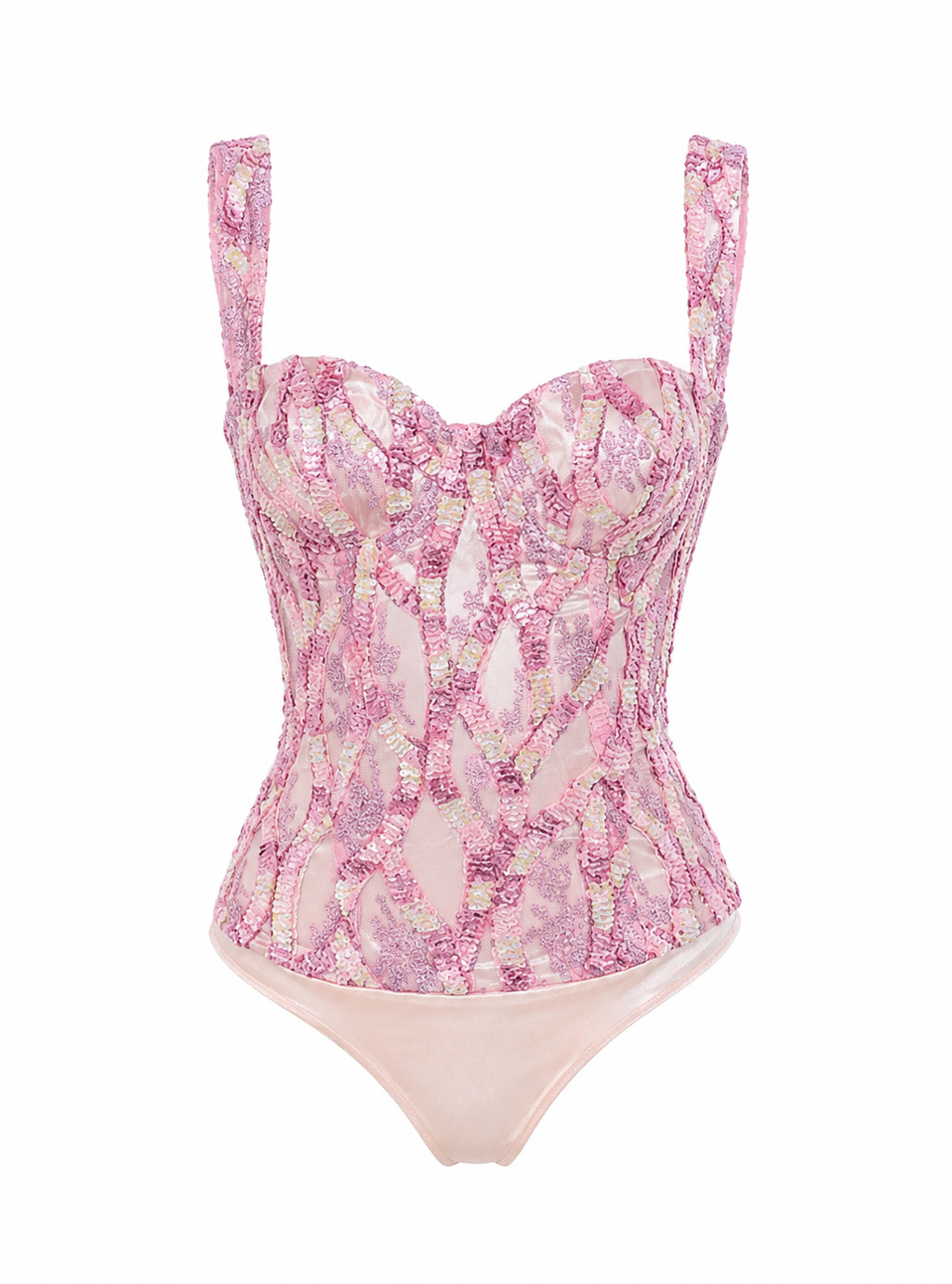 Violet Velvet and Embroidered Bodysuit