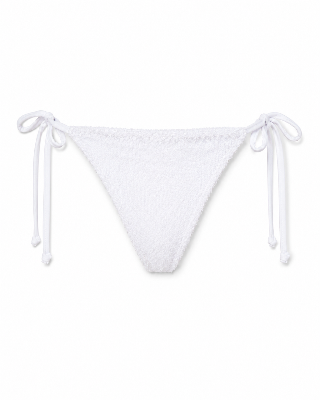 White Towelling Bikini Bottom