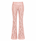 Rose Gold Velvet and Embroidered Trousers