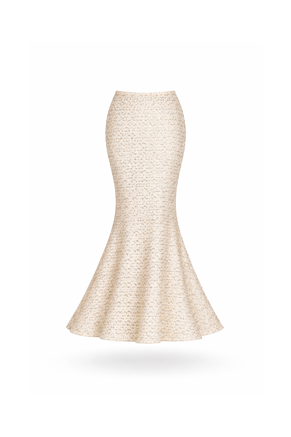 Cream Crochet Flower Detailed Mermaid Skirt