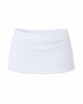 White Towelling Mini Skirt