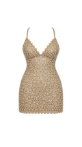 Stone Sequin and Pearl Mini Dress