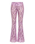 Violet Velvet and Embroidered Trousers