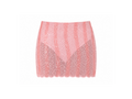 Pink Embroidered Mini Skirt