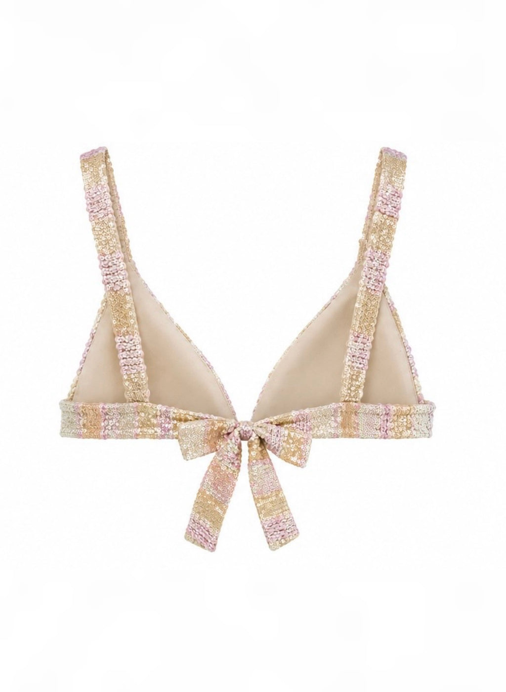 Velvet and Embroidered Bra Top