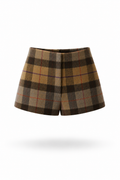 Checkered Wool Shorts