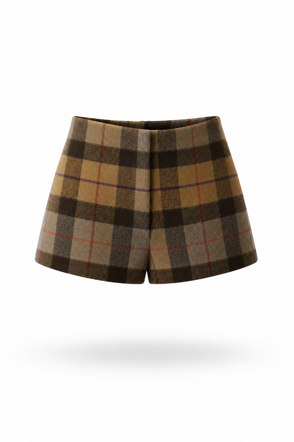 Checkered Wool Shorts