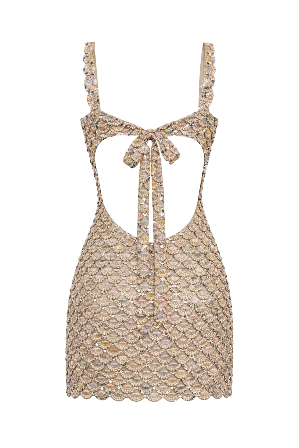 Rainbow Mirror and Pearl Mini Dress