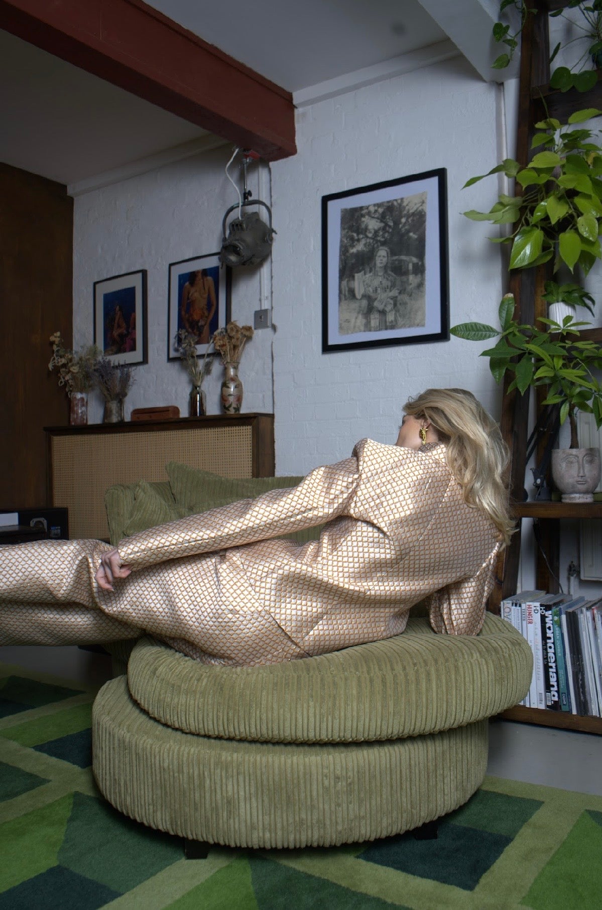 Golden Diamond Detailed Blazer