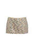 Rainbow Mirror and Pearl Mini Skirt