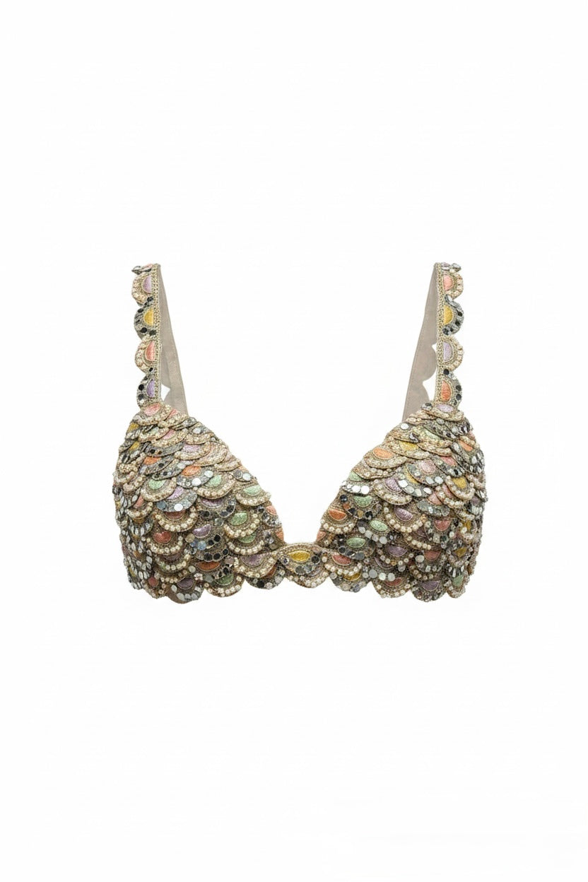 Rainbow Mirror and Pearl Bra Top