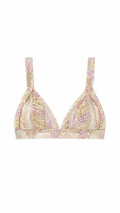 Velvet and Embroidered Bra Top