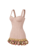 Pink Tweed and Tassel Mini Dress