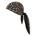 Black Crystal Flower Detailed Headscarf