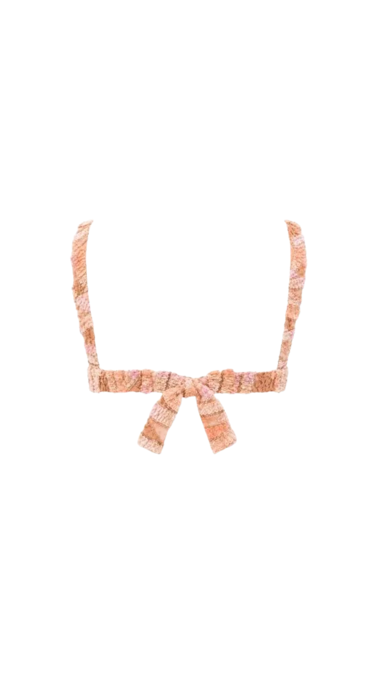 Rose Gold Velvet and Embroidered Bra Top