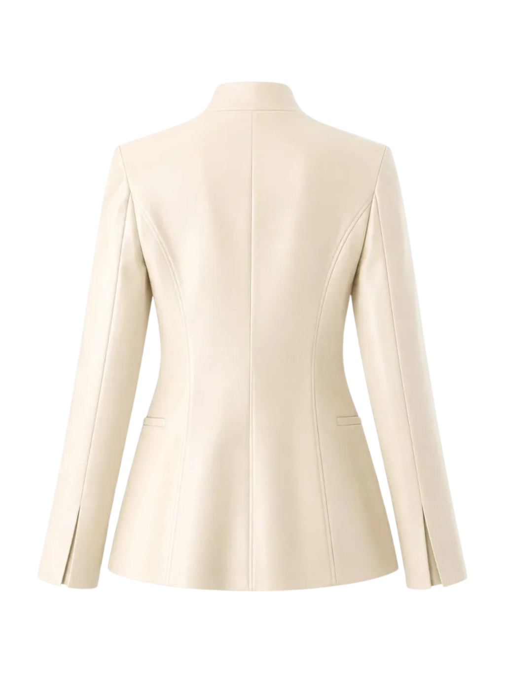 Cream Leatherette Blazer