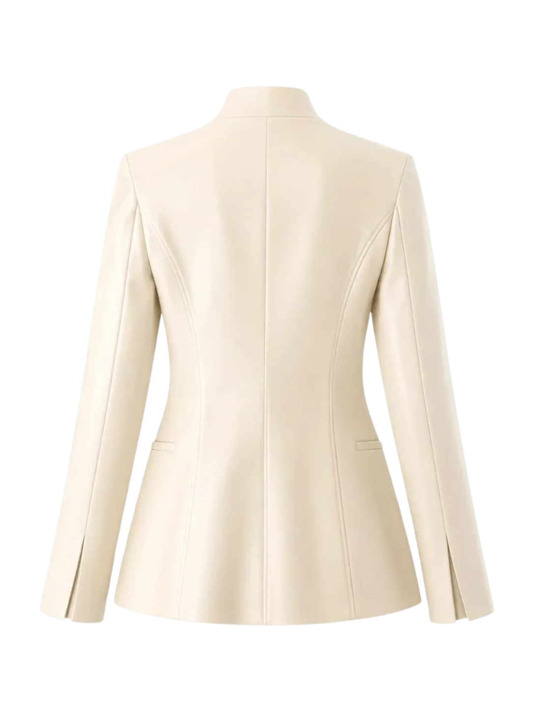 Cream Leatherette Blazer